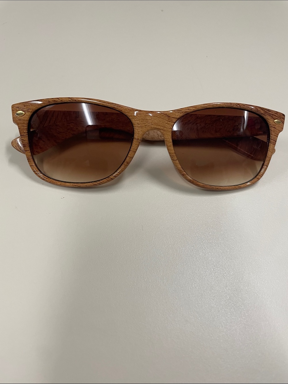 Crush Brooklyn wood grain sunglasses